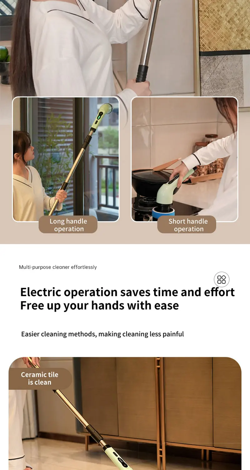 AventroHome spin scrubber in use around the home